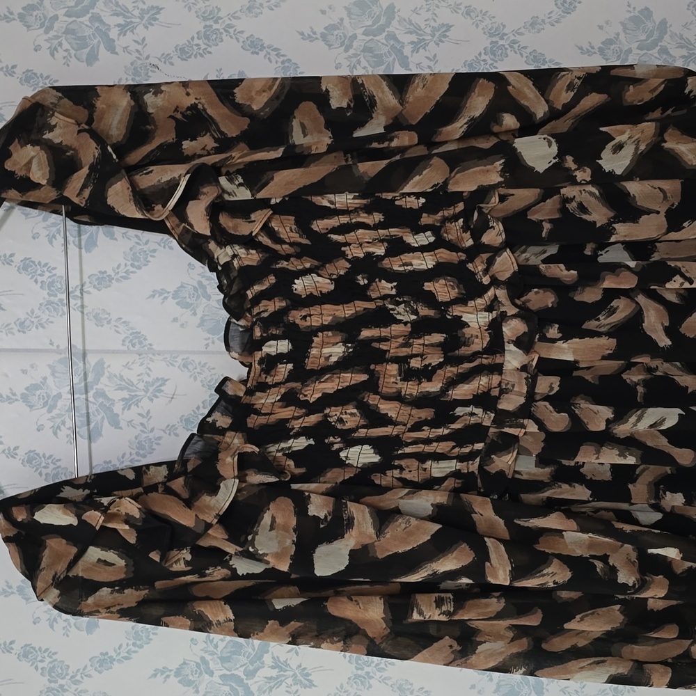 Anthropologie Moon River Smocked Square Neck Dress - Picture 7 of 11